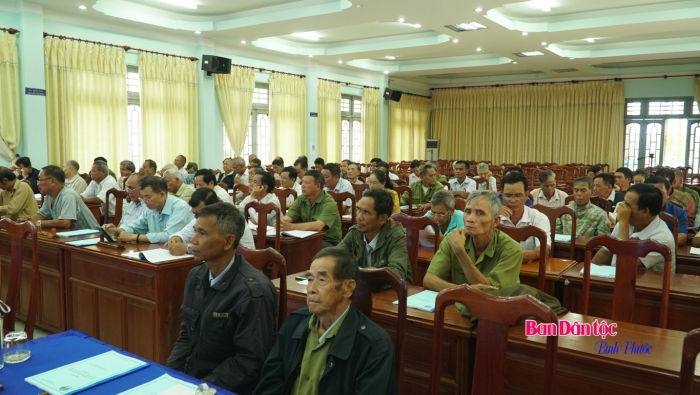 Ban Dân tộc Bình Phước tập huấn, bồi dưỡng kiến thức  cho 457 người có uy tín, già làng trong đồng bào dân tộc thiểu số