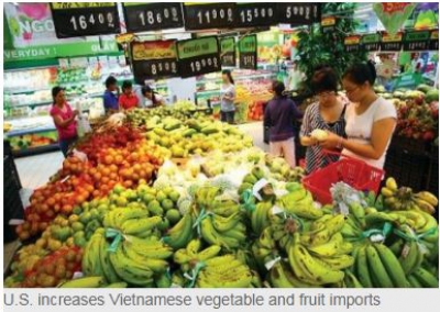 U.S. increases Vietnamese vegetable and fruit imports
