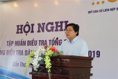 Ông Lê Ngọc Bảy, Cục trưởng Cục Thống kê thành phố Cần Thơ phát biểu khai mạc Hội nghị