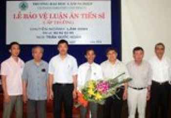 NCS Trần Quốc Hoàn bảo vệ thành công luận án tiến sĩ với đề tài phân vùng lập địa phục vụ cho sản xuất lâm nghiệp