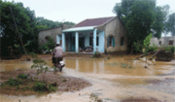 Nhiều nơi trên địa bàn tỉnh bị ngập lụt do ảnh hưởng của bão số 3