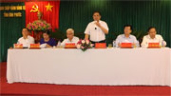 Trưởng ban Tổ chức Trung ương Phạm Minh Chính làm việc với Tỉnh ủy Bình Phước