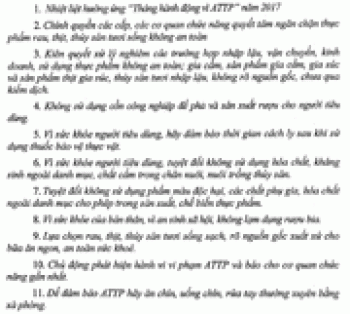 Tháng hành động vì an toàn thực phẩm năm 2017