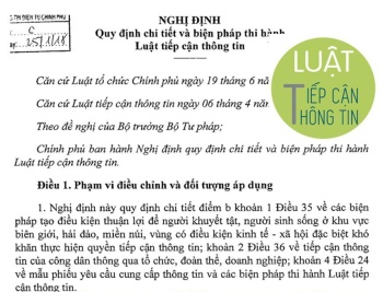 Quy định chi tiết và biện pháp thi hành Luật tiếp cận thông tin