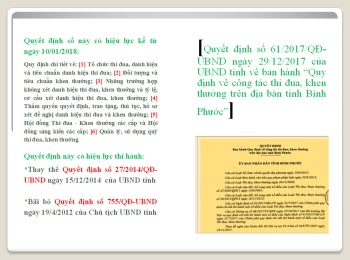 Từ ngày 10/01/2018, xét thi đua, khen thưởng thực hiện theo Quyết định số 61