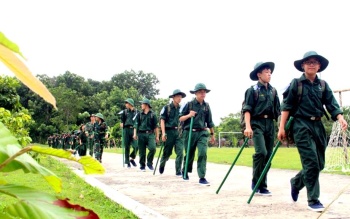 Đoàn viên thanh niên thể hiện trách nhiệm và nghĩa vụ bảo vệ an ninh Tổ quốc