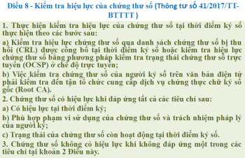 Kiểm tra chữ ký số trên văn bản điện tử