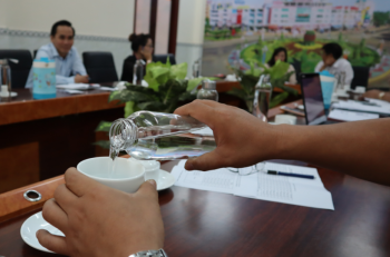 Văn phòng HĐND và UBND thành phố Đồng Xoài ngừng sử dụng nước uống đóng chai nhựa