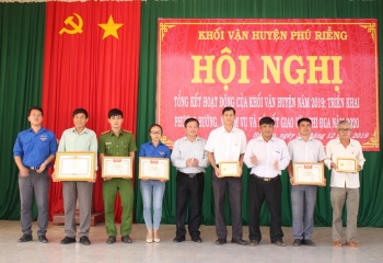 Khối vận huyện Phú Riềng hoàn thành tốt nhiệm vụ sau 1 năm hoạt động