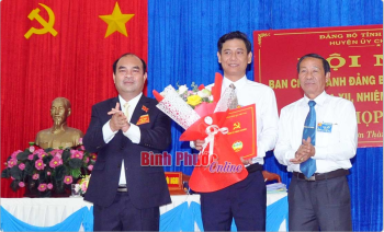 Đồng chí Nguyễn Tấn Hải tái đắc cử chức vụ Bí thư Huyện ủy Chơn Thành