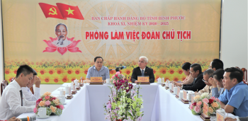 Chủ tịch Ủy ban Trung ương MTTQ Việt Nam Trần Thanh Mẫn làm việc với Ban Thường vụ Tỉnh ủy