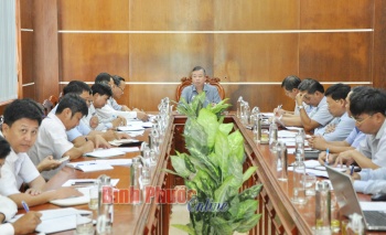 Phó Chủ tịch UBND tỉnh Huỳnh Anh Minh kiểm tra công tác phòng, chống thiên tai tại Bù Gia Mập