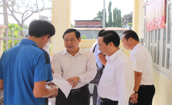 Kiểm tra công tác lãnh đạo, chỉ đạo công tác bầu cử trên địa bàn huyện Phú Riềng