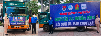 Những “chuyến xe nghĩa tình” của thanh niên Bình Phước hỗ trợ TP.Hồ Chí Minh, Bình Dương