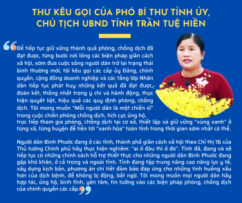 Thư kêu gọi của Chủ tịch UBND tỉnh Trần Tuệ Hiền