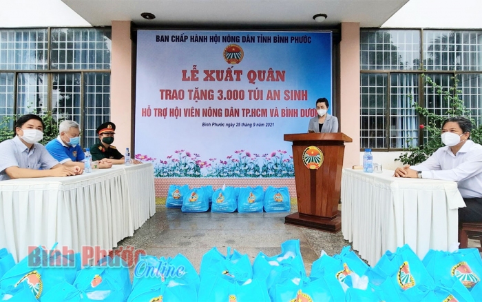 Bình Phước: 3.000 túi an sinh hỗ trợ TP. Hồ Chí Minh và Bình Dương