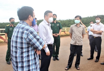 Lãnh đạo tỉnh kiểm tra công tác phòng chống thiên tai tại Phú Riềng