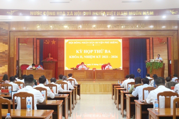 HĐND huyện Phú Riềng tổ chức kỳ họp thứ 3 khóa 2