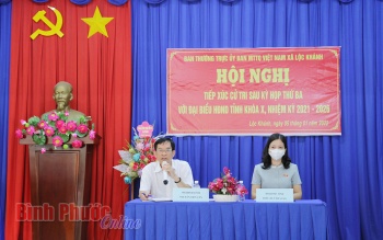 Cử tri huyện Lộc Ninh gửi nhiều ý kiến đến đại biểu HĐND tỉnh