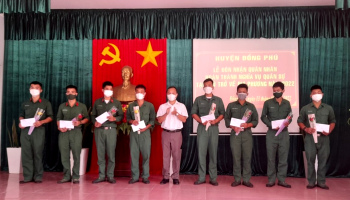 Đồng Phú đón 105 quân nhân hoàn thành nghĩa vụ quân sự trở về địa phương