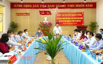 Bí thư Tỉnh ủy Nguyễn Mạnh Cường thăm, làm việc tại Đồng Phú