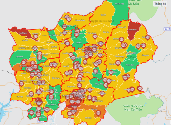 Không còn xã có nguy cơ dịch ở cấp độ 4 (vùng đỏ)