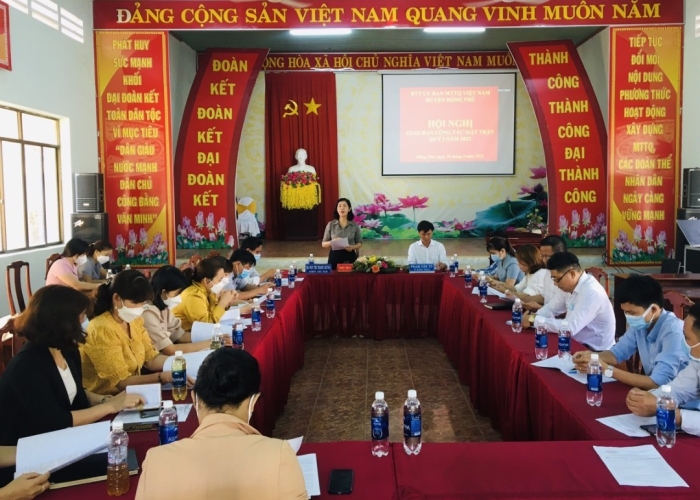 MTTQ huyện Đồng Phú tổ chức hội nghị giao ban