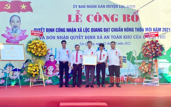 Lộc Quang được công nhận xã nông thôn mới