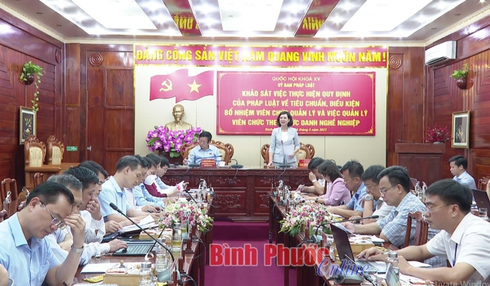 Ủy ban Pháp luật của Quốc hội làm việc tại Bình Phước