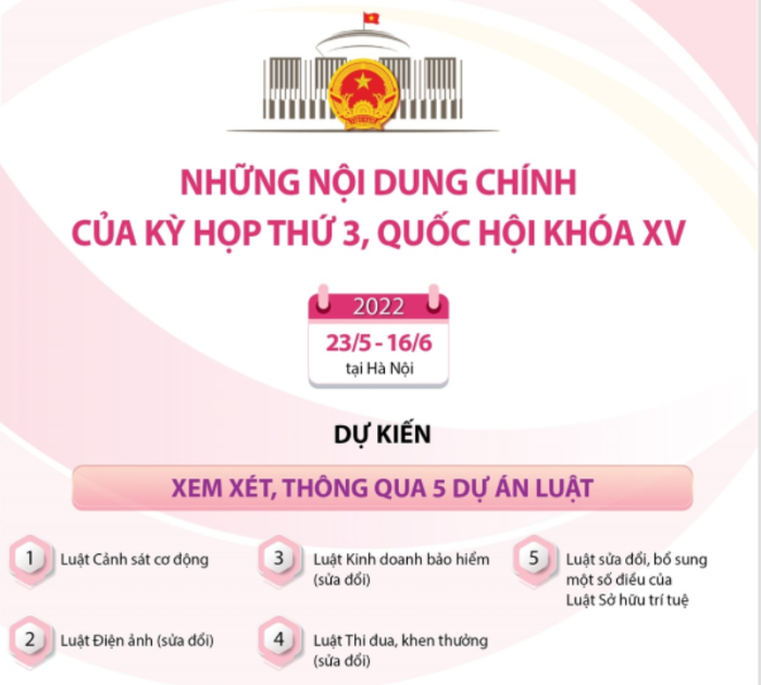 Những nội dung chính của kỳ họp thứ 3, Quốc hội khóa XV