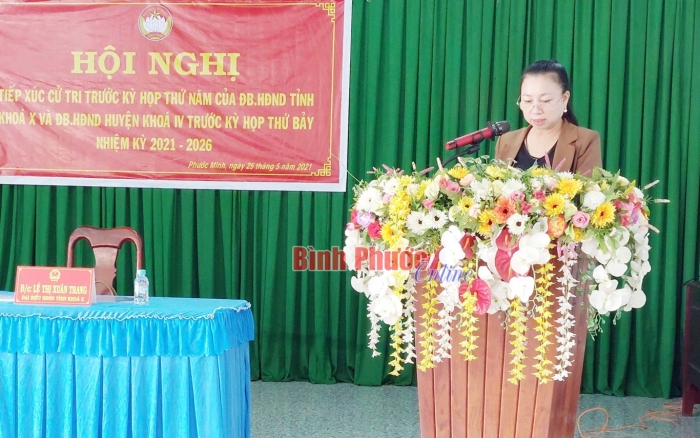 Đại biểu HĐND tỉnh Bình Phước tiếp xúc cử tri huyện Bù Gia Mập