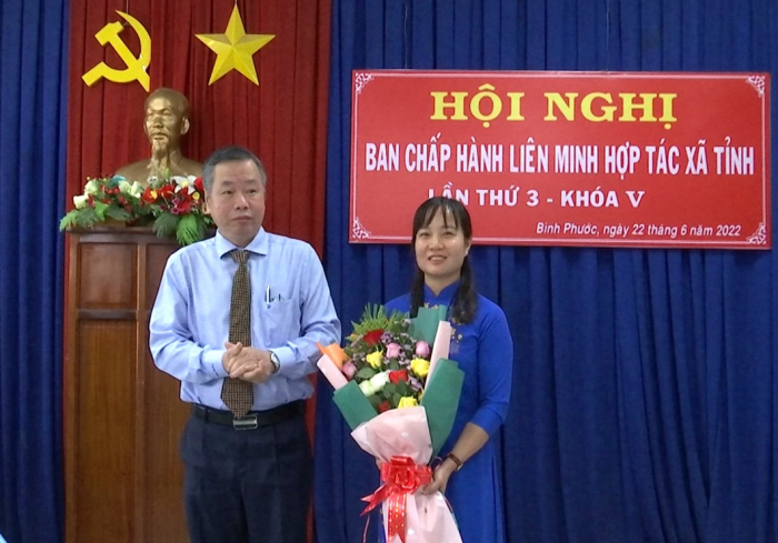 Bà Nguyễn Thanh Phương được bầu giữ chức Chủ tịch Liên minh HTX tỉnh