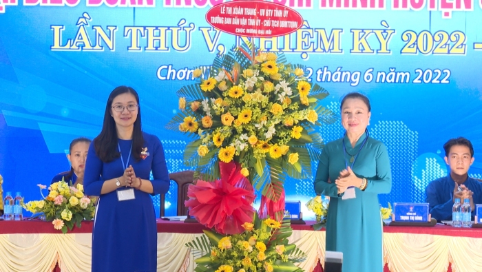 Đại hội đại biểu Đoàn TNCS Hồ Chí Minh huyện Chơn Thành lần thứ V