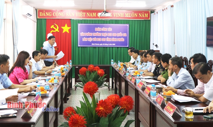 Thường trực Ban chỉ đạo 389 quốc gia làm việc tại Bình Phước