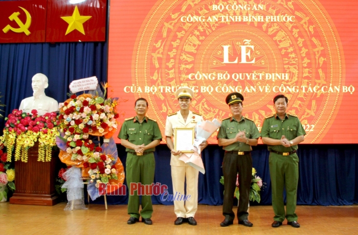 Thượng tá Nguyễn Huy Hải được bổ nhiệm Phó giám đốc Công an tỉnh Bình Phước