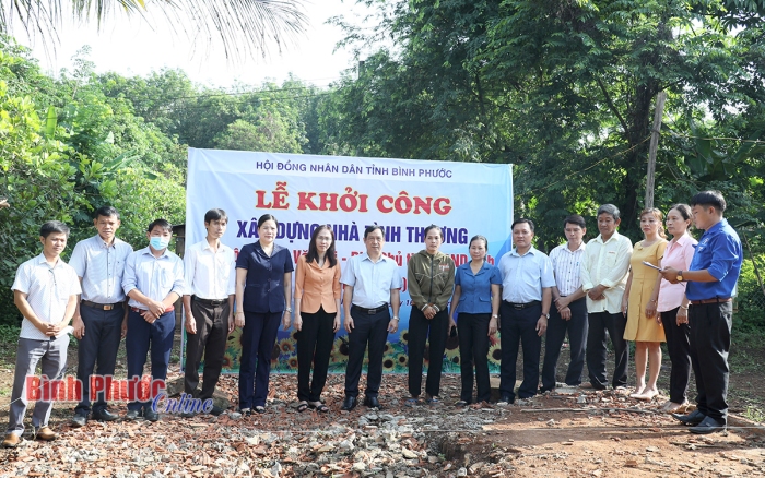 HĐND tỉnh Bình Phước khởi công xây dựng 2 căn nhà tình thương