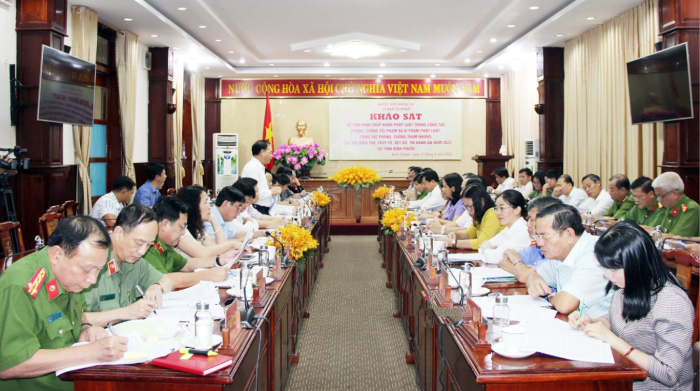 Ủy ban Tư pháp khảo sát tình hình chấp hành pháp luật tại Bình Phước
