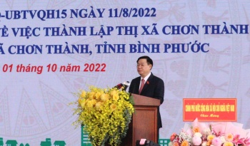 Chủ tịch Quốc hội Vương Đình Huệ tin tưởng Chơn Thành sẽ trở thành đô thị mới thông minh, năng động, hiện đại