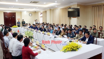 Đoàn lãnh đạo cấp cao 6 tỉnh Vương quốc Campuchia thăm, chúc tết tại Bình Phước
