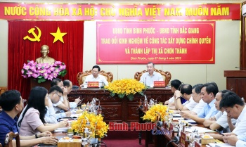 Bình Phước và Bắc Giang trao đổi kinh nghiệm xây dựng chính quyền