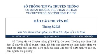 Báo cáo chuyên đề chuyển đổi số tỉnh Bình Phước tháng 3/2023