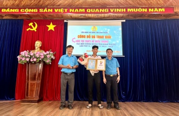 Trao giải Cuộc thi thiết kế biểu trưng Đại hội Công đoàn tỉnh Bình Phước lần thứ XI