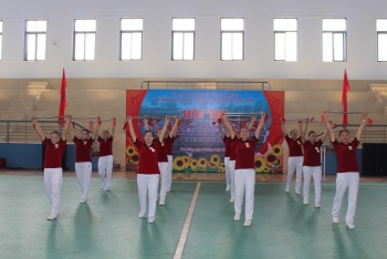 Phú Riềng tổ chức hội thi thể dục dưỡng sinh