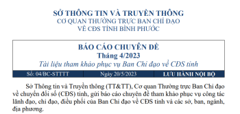 Báo cáo chuyên đề chuyển đổi số tỉnh Bình Phước tháng 4/2023