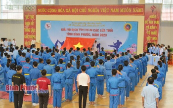 Gần 300 VĐV tham dự Giải vô địch Vovinam các lứa tuổi tỉnh Bình Phước năm 2023