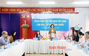 Trung ương Hội Liên hiệp Phụ nữ Việt Nam làm việc tại Bình Phước