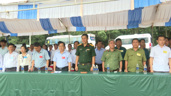 Xã Minh Lập diễn tập chiến đấu trong khu vực phòng thủ