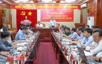 Đoàn công tác Trung ương kiểm tra công tác phòng chống thiên tai tại Bình Phước