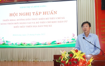 Bình Long tập huấn xây dựng nông thôn mới nâng cao, khu dân cư kiểu mẫu