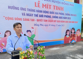 Đồng Phú ra quân hưởng ứng Tháng hành động quốc gia phòng chống HIV/AIDS